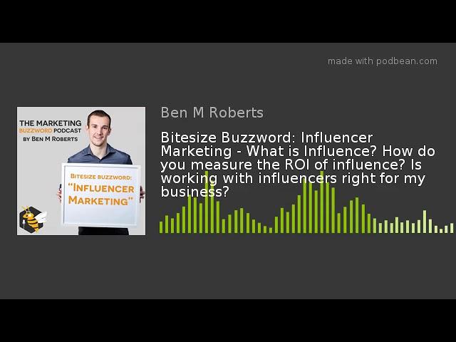 Bitesize Buzzword: Influencer Marketing - What is Influence? How do you measure the ROI of influence