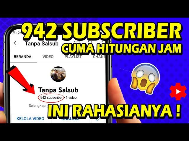 INI RAHASIANYA ! CARA MENDAPAT SUBSCRIBER GRATIS DAN VIEW BANYAK DALAM HITUNGAN JAM