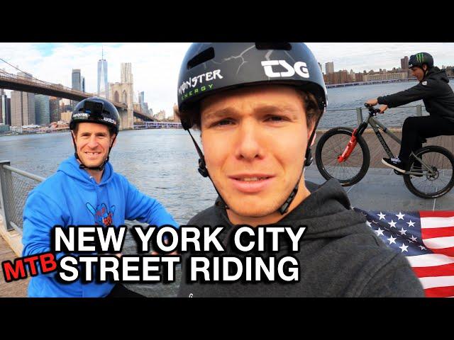 EPIC MTB STREET RIDING IN NEW YORK CITY *huge sends*