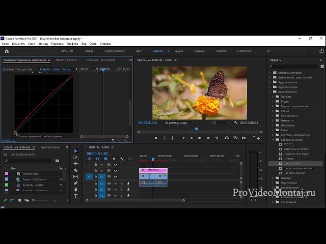 Корректирующие слои в Premiere Pro CC