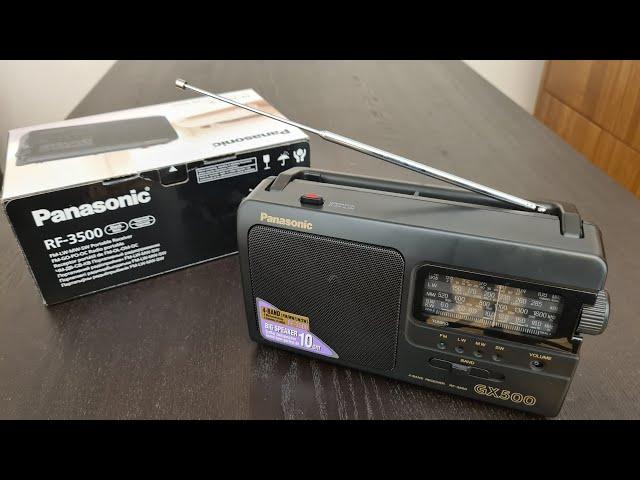 Unboxing Panasonic RF-3500 GX500 portable FM, LW, MW, SW radio receiver