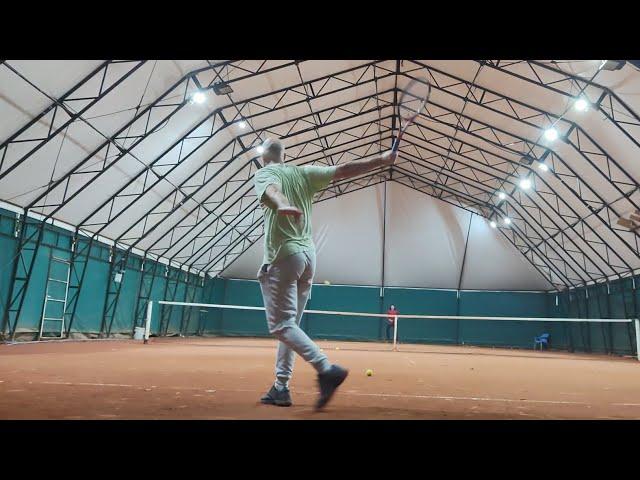 Sasha tennis - Fluent technique but hitting harder and harder