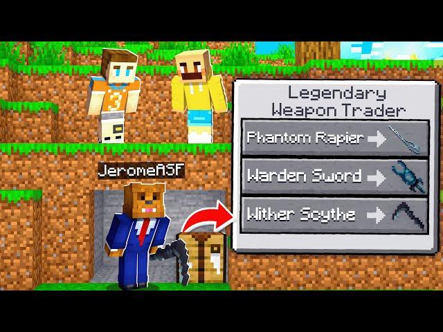 Minecraft Manhunt, But I Can Craft LEGENDARY Weapons!