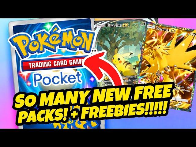 *BREAKING NEWS* SO MANY NEW FREE PACKS & LOTS OF NEW FREEBIES! RUN & GET IT NOW! (Pokemon Pocket TCG