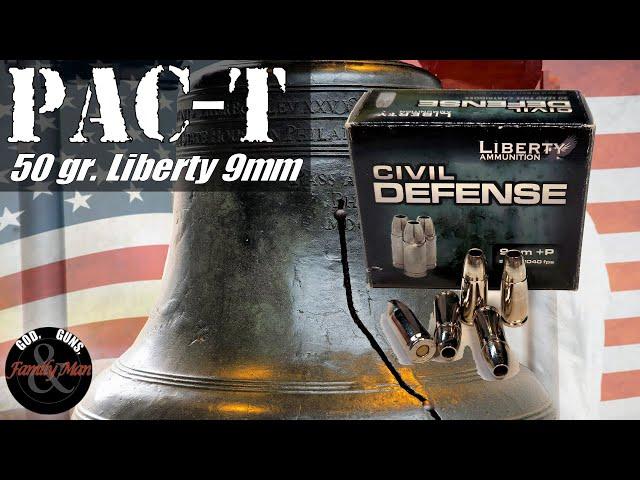 Ballistic Testing Liberty Ammunition Civil Defense 50 gr. 9mm bullets