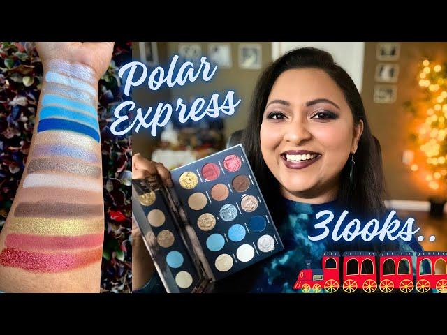 NEW NOMAD COSMETICS POLAR EXPRESS EYESHADOW PALETTE | REVIEW & 3 LOOKS | SMITHY SONY