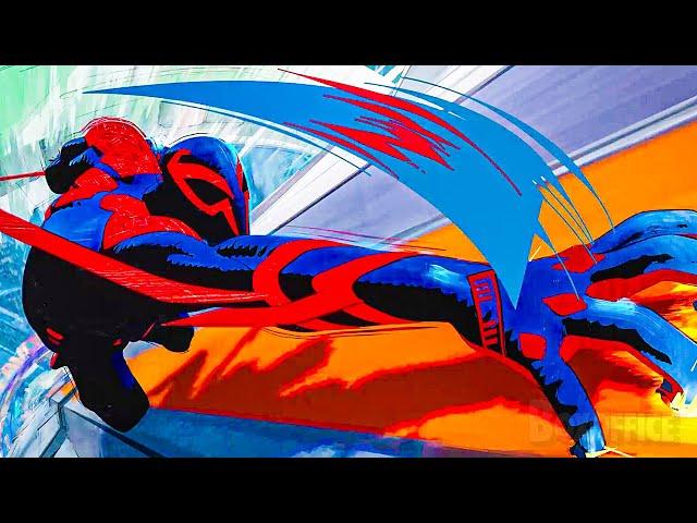 Miles Morales VS Miguel O'Hara (The Lunar Train Scene) | Spider-Man: Across the Spider-Verse | CLIP