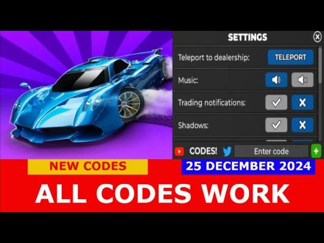 *NEW CODES* [PAGANI!] Car Dealership Tycoon ROBLOX | DECEMBER 25, 2024