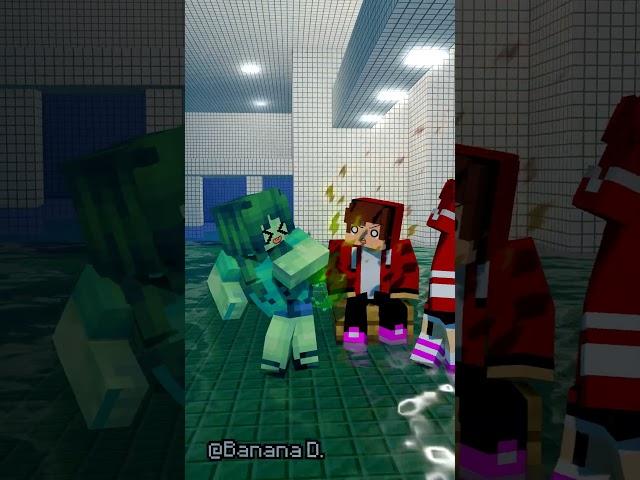  JJ Syster vs Zombie Girl 2 Fire Upgrade in BACKROOM Lv2 Water Park