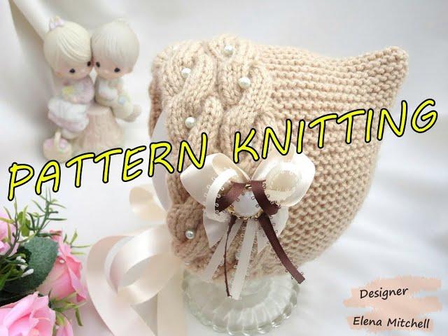 Knitted baby hat, Knitted baby clothes, Crochet pattern, Knitting pattern | Designer Elena Mitchell