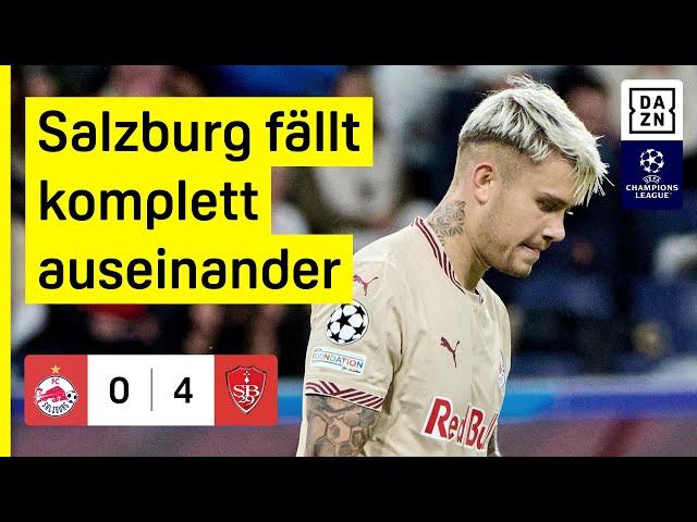 Salzburg erneut mit desolater Leistung: FC Salzburg - Stade Brest | UEFA Champions League | DAZN