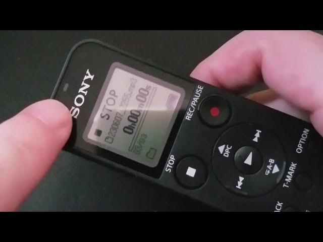 Sony ICD PX370 voice recorder walkthrough