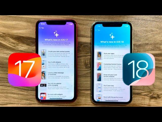 iOS 17 vs iOS 18 on iPhone 11