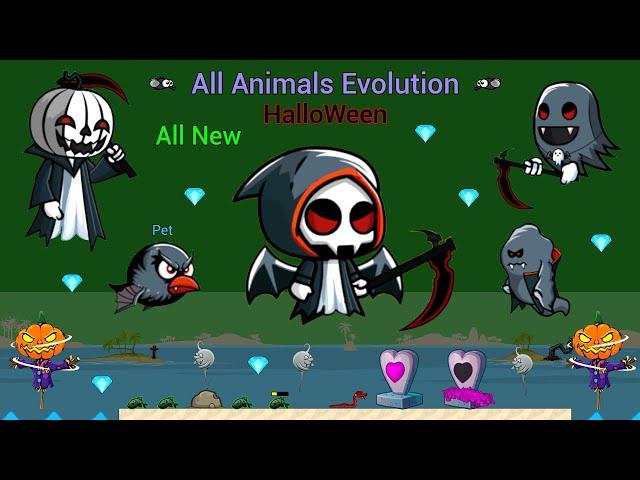 New Halloween Update New Halloween Reaper Skins Pet And Gems (EvoWorld.io) All Animals Evolution