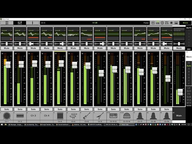 Mackie DL series mixer with Reaper