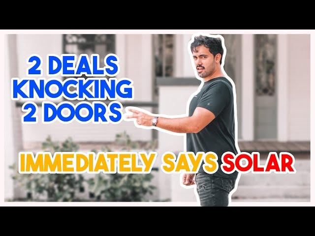 2 DOORS 2 DEALS SAYING it's SOLAR - SOLAR SALES FOOTAGE in FLORIDA