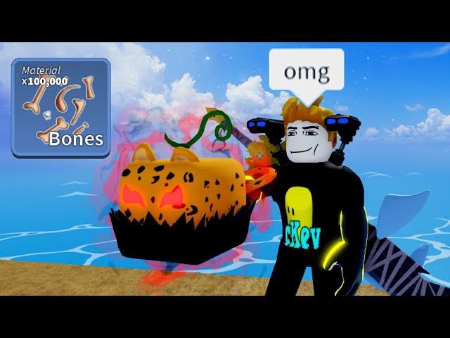 Spending 100,000 bones for fruits.. (Blox Fruits)