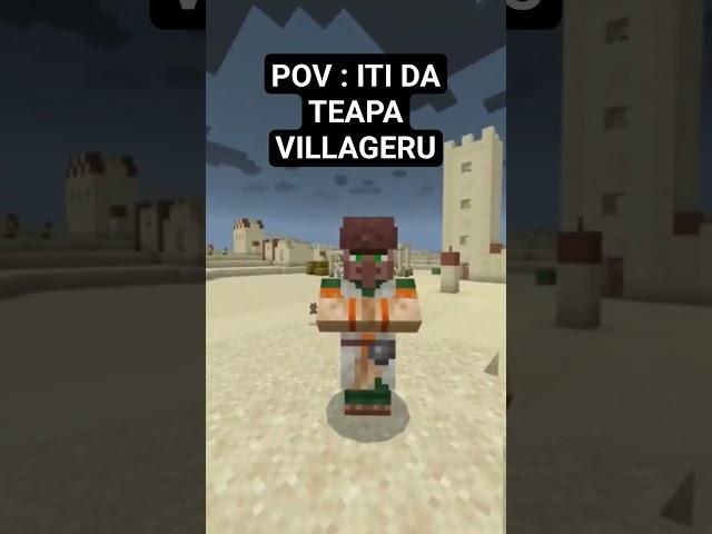 POV : ITI DA TEAPA VILLAGERU #minecraft #gamer #romania #gaming #romanian #shorts #viral #minecraft