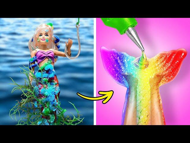 Amazing Mermaid Doll Crafts ‍️ Cool Barbie DIYs To Boost Your Creativity