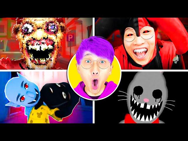 WE PLAYED THE SCARIEST GAMES EVER! (LET'S FIND LARRY, MR. FAST FOOD & MORE!)