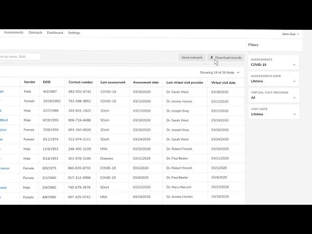 How to use the Patient dashboard