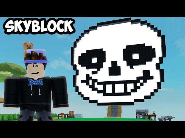 HOW TO BUILD SANS HEAD - Islands *Skyblock* (Roblox)