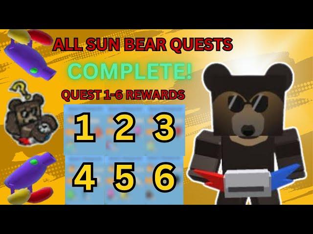 ALL 6 New Sun Bear Quests Complete! *OP Rewards* | Roblox Bee Swarm Simulator