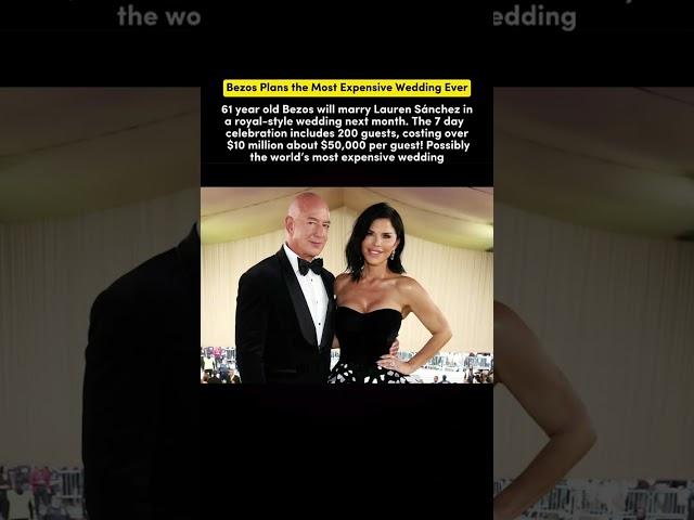 $50,000 Per Guest ! Bezos Wedding Is Next-Level Rich #shorts #billionaire #rich