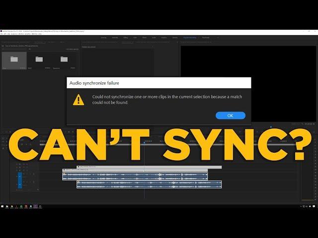 Video wont sync in Premiere Pro? Here's how to fix it! Premiere Pro Quick Tip Tutorial