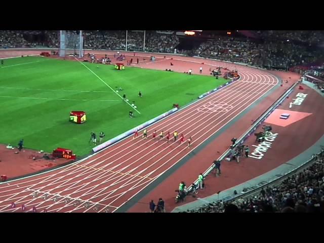 Men's 100m final - London 2012 Olympics - Usain Bolt - 9.63 seconds!