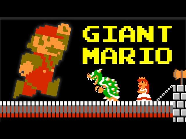 Speedrunning Super Mario Bros. but MARIO IS HUGE