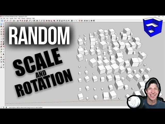 RANDOM SCALE AND ROTATION of Objects in SketchUp with this Extension