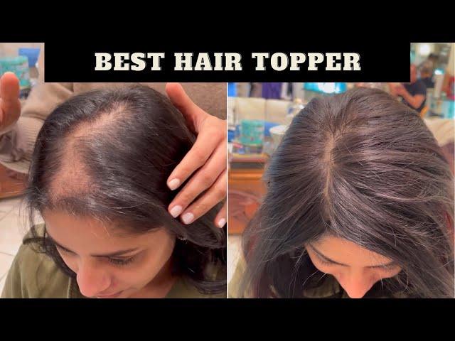 Wide Silk Hair Topper Combined With Streaks | Best Human Hair Toppers For Women India | #shorts