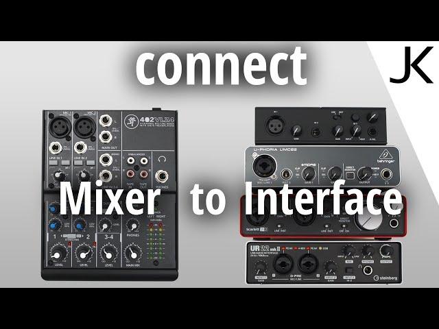 Setup Guide - how to connect a Mixer to an Audio Interface for audio recording