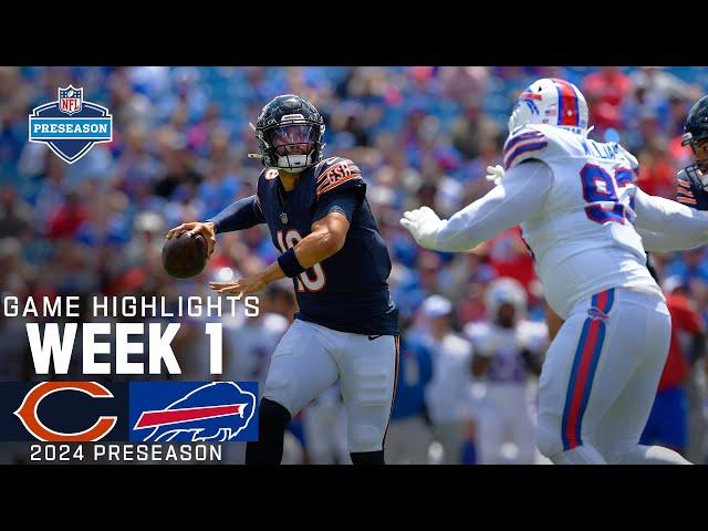 Chicago Bears vs. Buffalo Bills | 2024 Preseason Week 1 Game Highlights