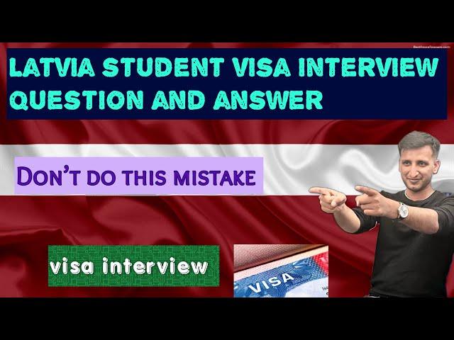 Latvia student visa interview Question and answer | Latvia embassy interview | study visa interview