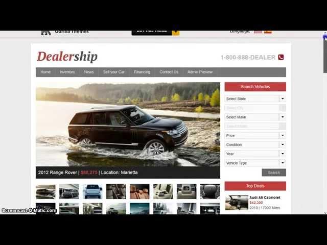 Car Dealership WordPress Theme - Virtual Tour