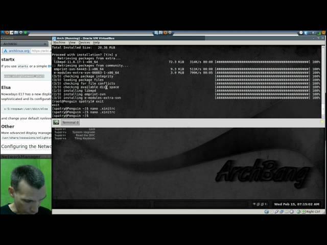 "ArchBANG Bootcamp" Installing Enlightenment 17