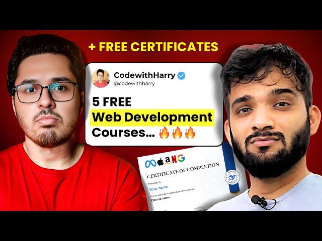 5 FREE Web Development Courses with Free Certificates | Full Stack Development for FREE in 2025 