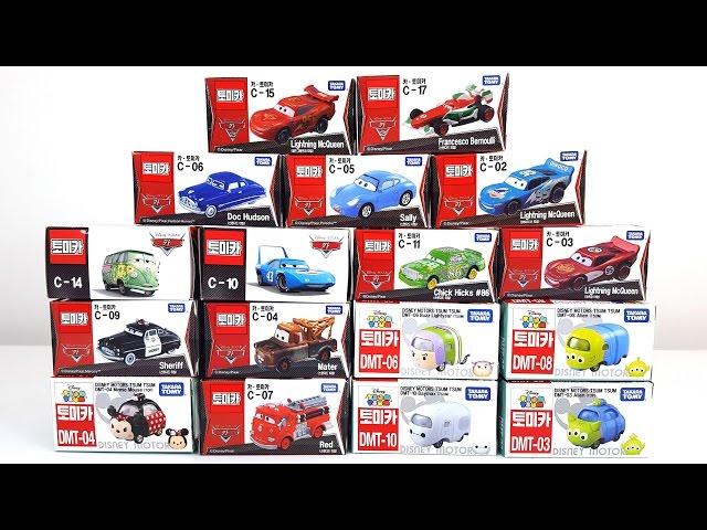 17 Tomica miniature cars isney Learning Lightning McQueen character mini car police car fire engine