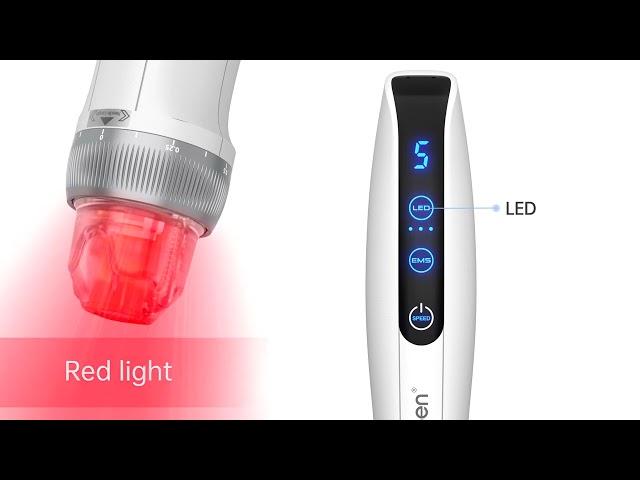 Micro current+ Microneedling + Blue light, Red light = bio pen Q2