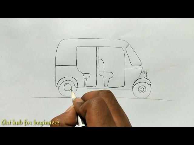 #auto rickshaw drawing / really easy to draw Auto rickshaw for beginners