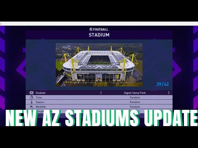 PES 2017 NEW AZ STADIUMS UPDATE 2023 2024 AIO