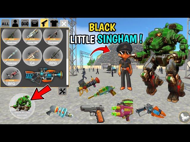 Black Little Singham Green Killing Machine Secret Guns Mods In Rope Hero Vice Town