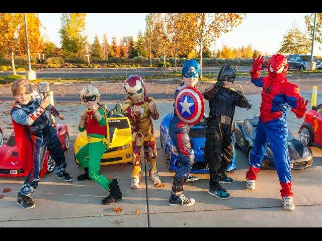 Superheroes Mega Power Wheels Race 4!