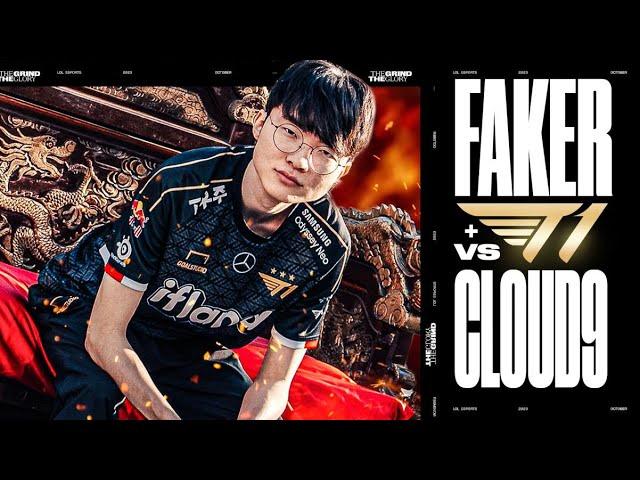 FAKER & T1 TAKE ON CLOUD 9 - WORLDS 2023 - CAEDREL