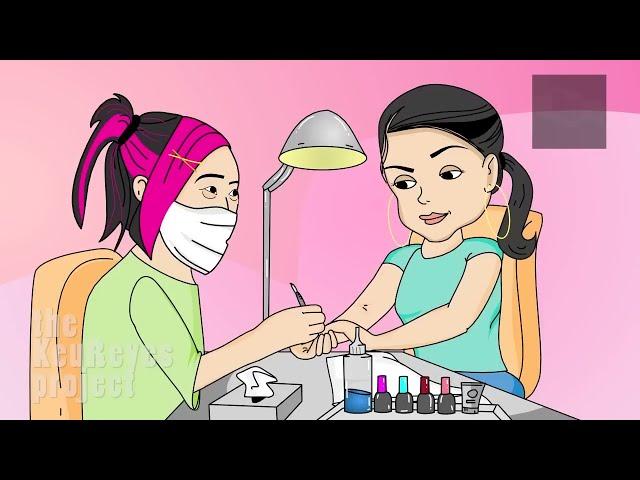 Anjelah Johnson "Nail Salon" Animated Cartoon | Funniest Nail Salon Experience Cartoon