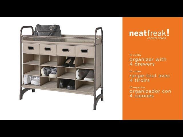 5122 neatfreak 16 Cubby Shoe Organizer with 4 Drawers assembly instructions