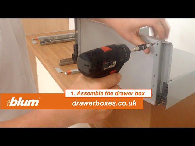 Blum Tandembox Antaro - deep replacement kitchen drawer box - 1 of 3    Assemble the drawer box