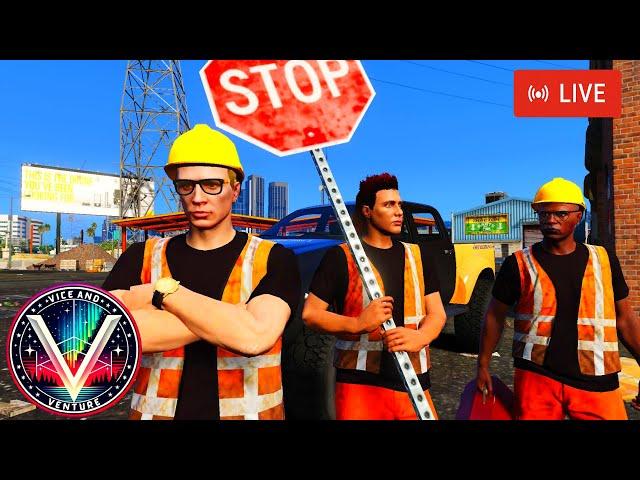 LIVE: GTA V FiveM Roleplay: ️Workin' For A Living: Construction Job️